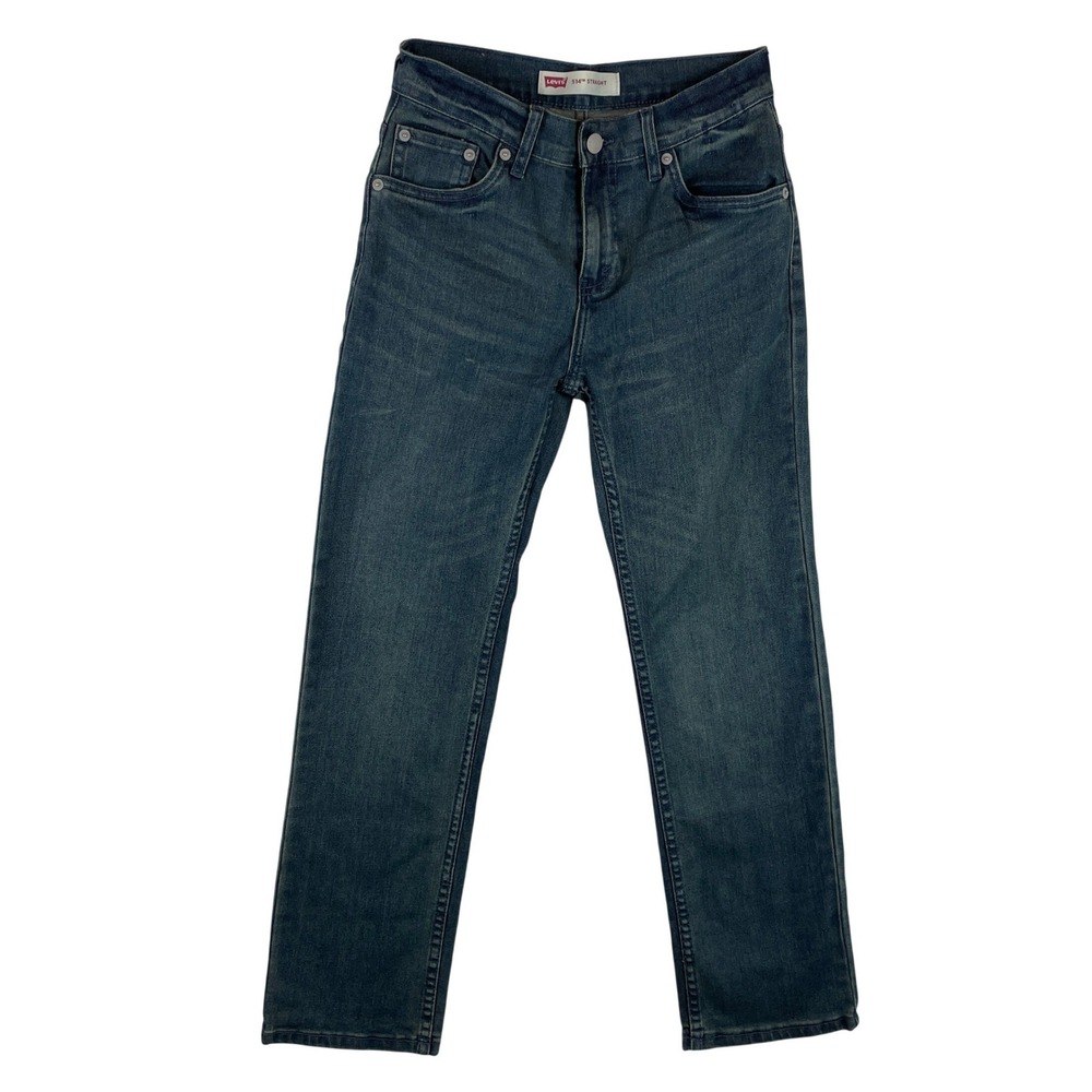 Levis 514 Straight Jeans Boys Size 14 Reg Blue Denim W27 L27 5514-M9W